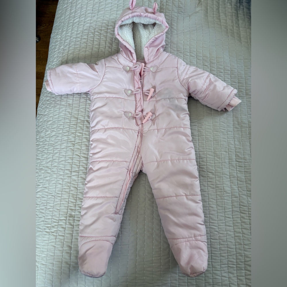 The Children's Place Pink Snowsuit with Hood